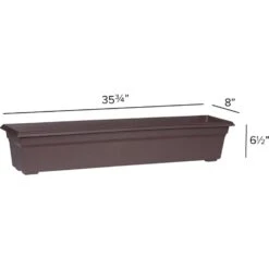 Novelty 6.4 In. H X 35.8 In. W X 8 In. D Plastic Countryside Flowerbox Flower Box Brown 11 Novelty 6.4 In. H X 35.8 In. W X 8 In. D Plastic Countryside Flowerbox Flower Box Brown -ORBIT || ACE || TORO Shop 037b5504 d90e 45fb 95e5 65d107fd6336