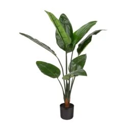 Naturae Decor 45 In. H Plastic Artificial Bird Of Paradise Green