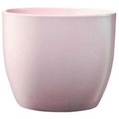 SK Pottery 5.9 In. H X 6.3 In. D Clay Basel Ceramic Pot Pink