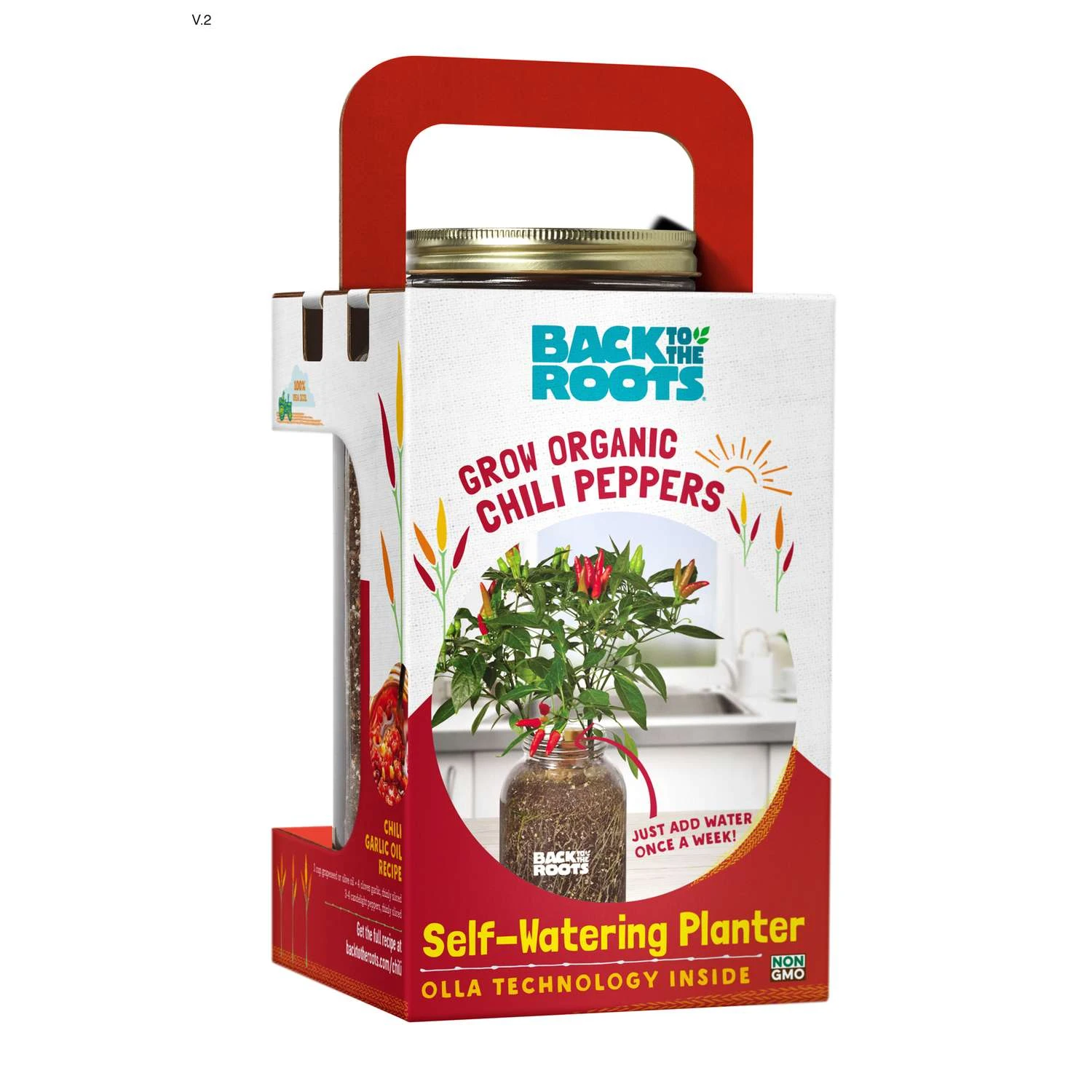 Back To The Roots Self-Watering Planter Chili Peppers Grow Kit 1 Pk 3 Back To The Roots Self-Watering Planter Chili Peppers Grow Kit 1 Pk