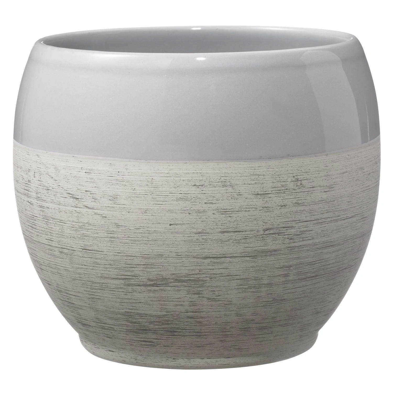 SK Pottery 5.1 In. H X 5.9 In. D Clay Alberta Bowl Planter Gray 3 SK Pottery 5.1 In. H X 5.9 In. D Clay Alberta Bowl Planter Gray