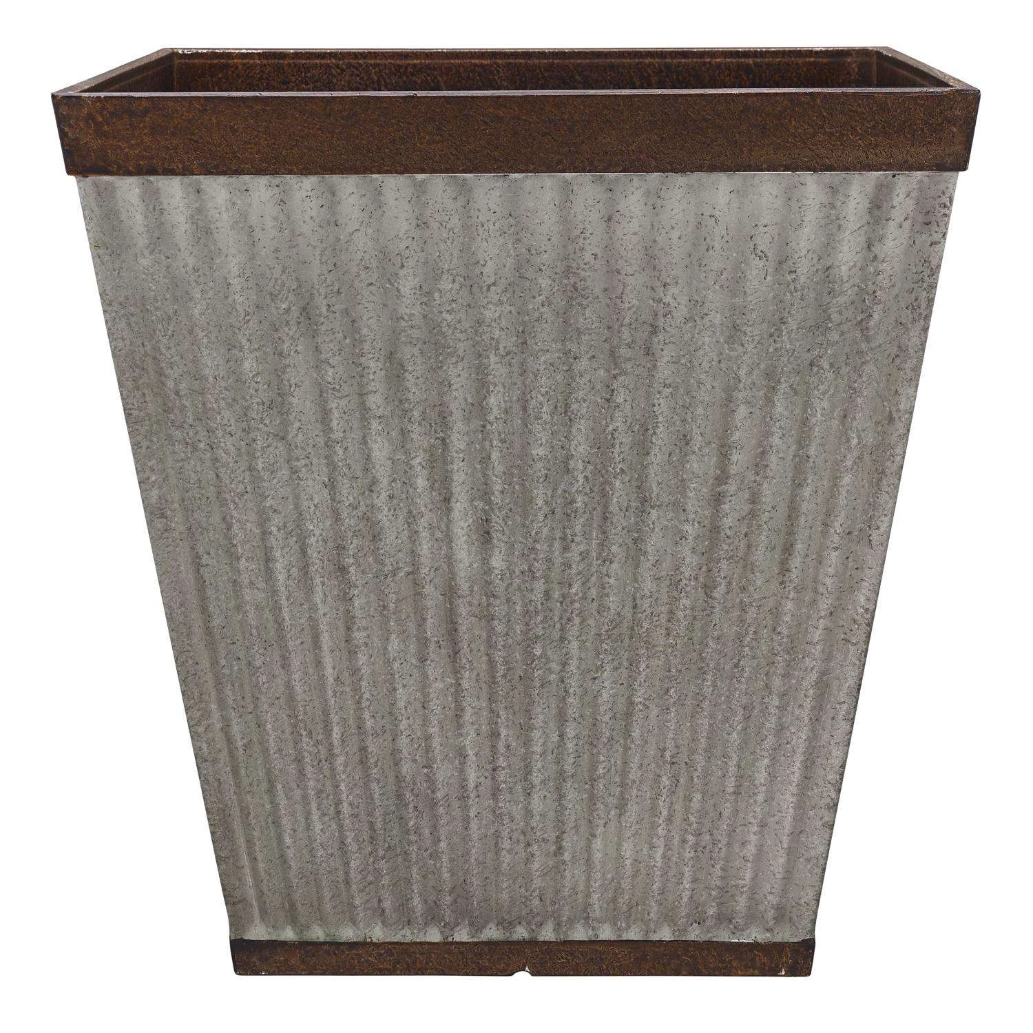 Southern Patio 16 In. H X 16 In. W X 16 In. D Resin Westlake Planter Rustic Gray 3 Southern Patio 16 In. H X 16 In. W X 16 In. D Resin Westlake Planter Rustic Gray