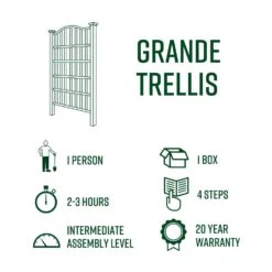 Vita Grande 96 In. H White Vinyl Garden Trellis 11 Vita Grande 96 In. H White Vinyl Garden Trellis -ORBIT || ACE || TORO Shop 09176817 7bb5 4c4b 9c2e 858983a59f5c