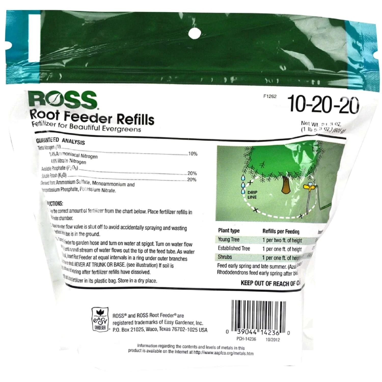 Ross Acid-Loving Plants 10-20-20 Root Feeder Fertilizer Refills 36 Ct 4 Ross Acid-Loving Plants 10-20-20 Root Feeder Fertilizer Refills 36 Ct - Image 2