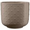 SK Pottery 6.7 In. H X 7.5 In. D Clay Baku Ceramic Pot Beige