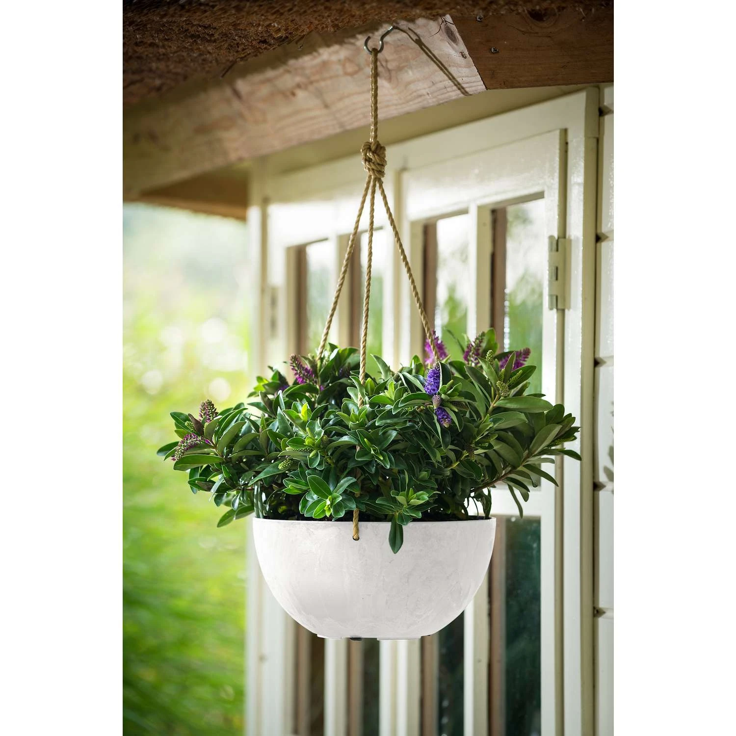Novelty Artstone 5.9 In. H X 12.2 In. W X 12.2 In. D X 12.2 In. D Resin Napa Hanging Planter White 6 Novelty Artstone 5.9 In. H X 12.2 In. W X 12.2 In. D X 12.2 In. D Resin Napa Hanging Planter White - Image 4