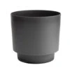 Bloem Hopson 5 In. H X 6 In. D Plastic Planter Charcoal Gray