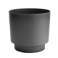 Bloem Hopson 5 In. H X 6 In. D Plastic Planter Charcoal Gray