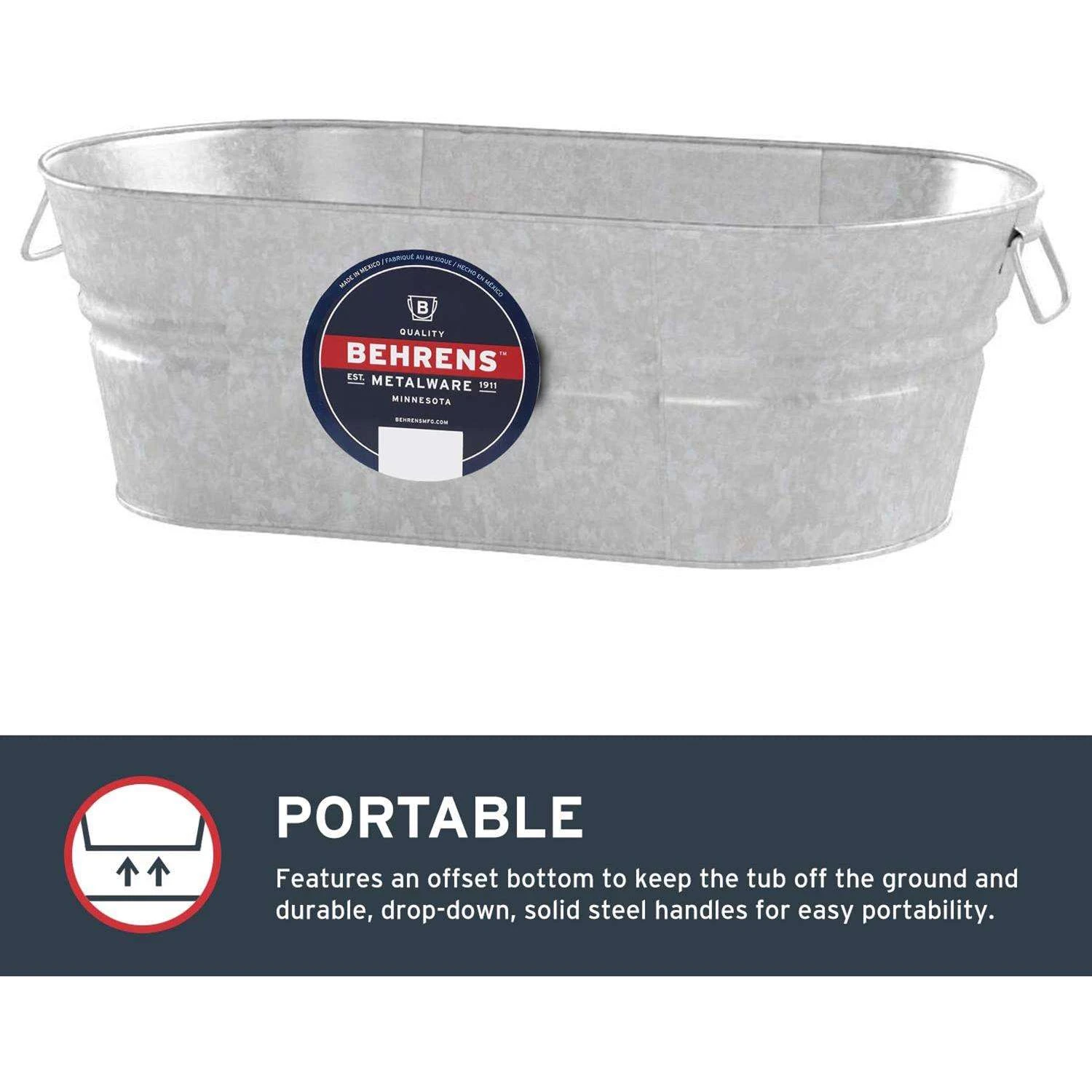 Behrens 4 Gal Steel Tub Oval 7 Behrens 4 Gal Steel Tub Oval - Image 5