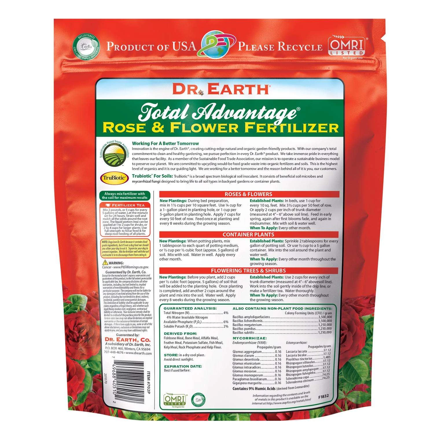 Dr. Earth Total Advantage Organic Granules Roses Plant Food 4 Lb 4 Dr. Earth Total Advantage Organic Granules Roses Plant Food 4 Lb - Image 2