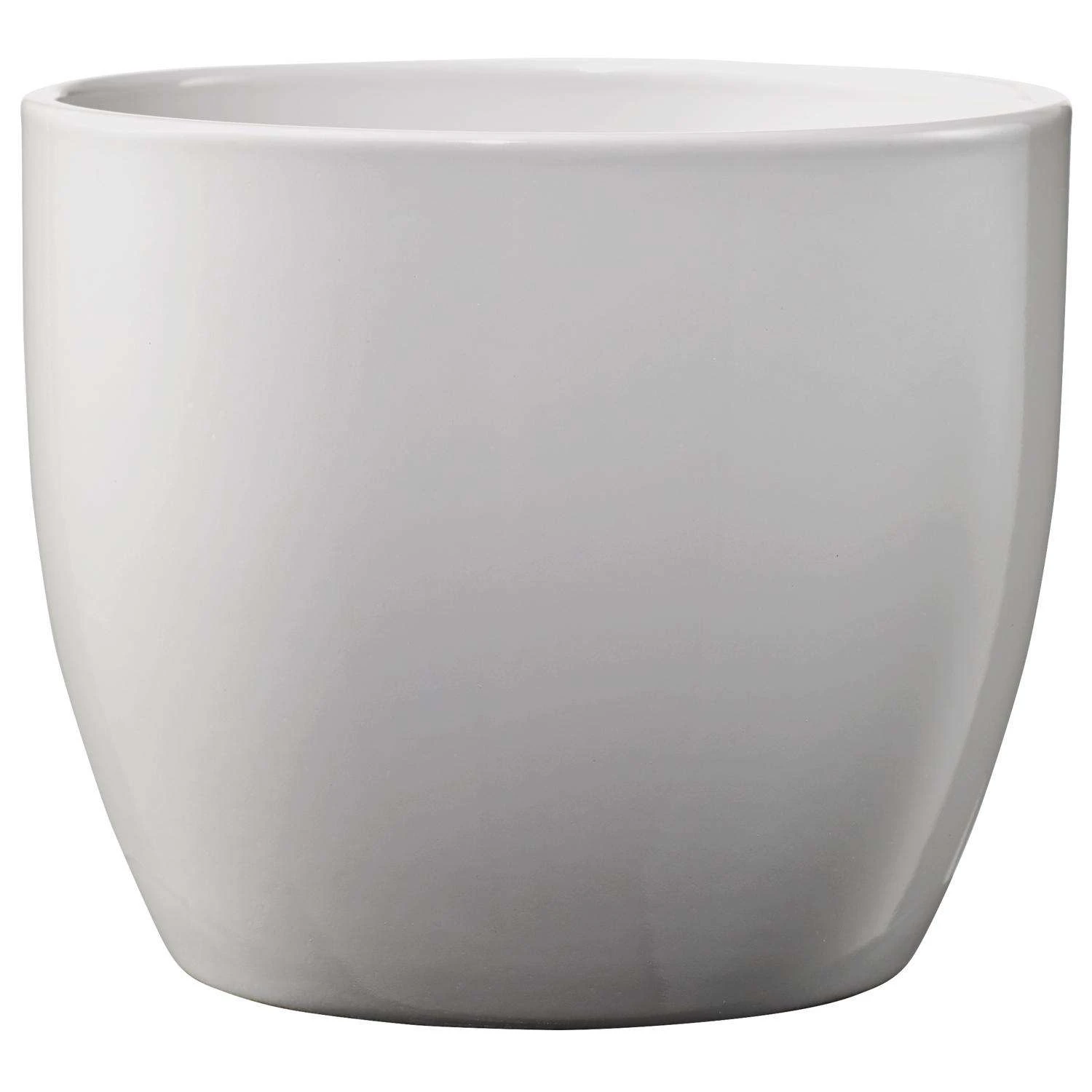 SK Pottery 5.9 In. H X 6.3 In. D Clay Basel Ceramic Pot Light Gray 3 SK Pottery 5.9 In. H X 6.3 In. D Clay Basel Ceramic Pot Light Gray