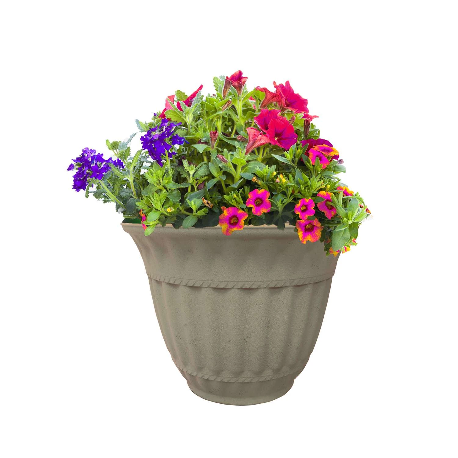 Misco Milano 15.9 In. H X 21 In. D Plastic Planter Stone 3 Misco Milano 15.9 In. H X 21 In. D Plastic Planter Stone
