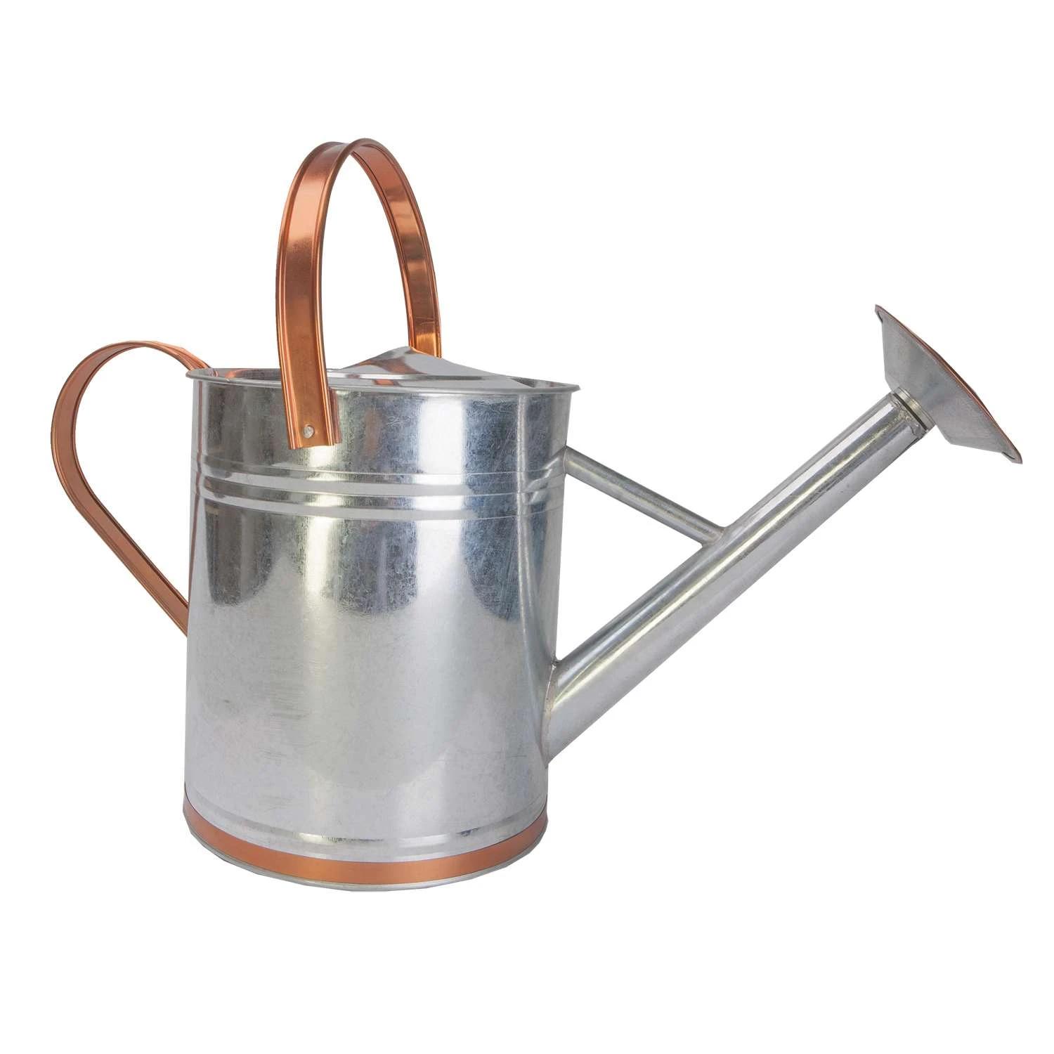 Panacea Copper/Silver 2 Gal Galvanized Steel Watering Can 3 Panacea Copper/Silver 2 Gal Galvanized Steel Watering Can