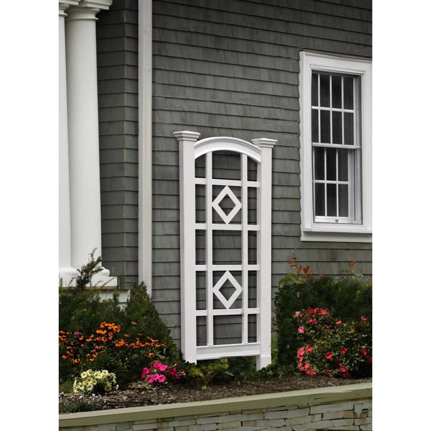 Vita Milan 59.25 In. H White Vinyl Garden Trellis 3 Vita Milan 59.25 In. H White Vinyl Garden Trellis