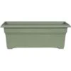 Novelty 10 In. H X 27 In. W X 12 In. D Plastic Countryside Tub Patio Planter Sage