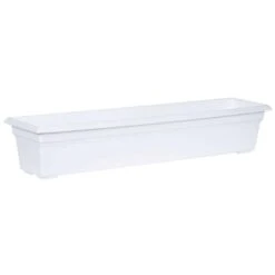 Novelty 6.5 In. H X 8 In. W X 36 In. D X 36 In. D Plastic Countryside Flower Box White