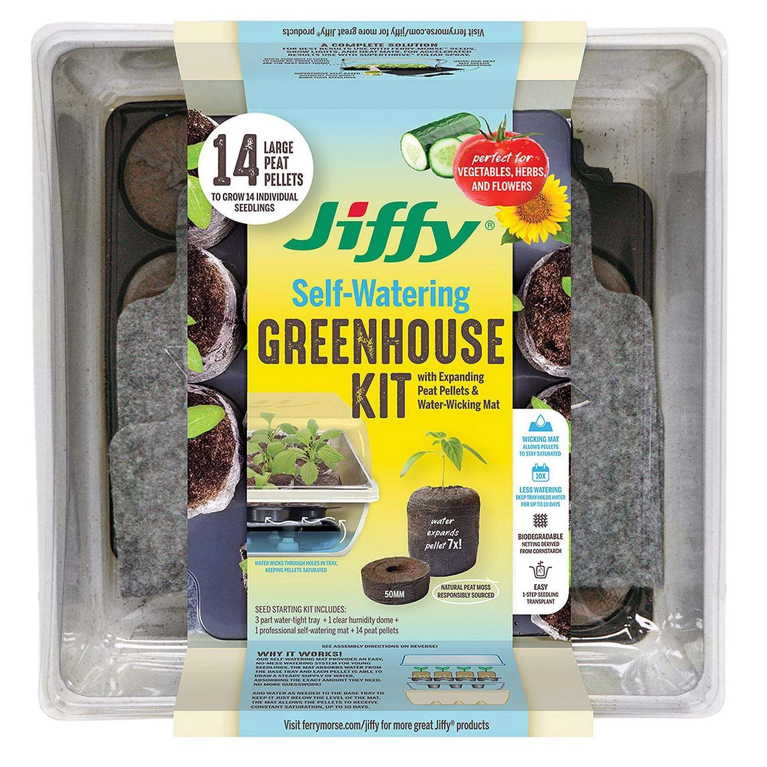 Jiffy 14 Cells 11 In. H X 11 In. W Seed Starting Kit 1 Pk 3 Jiffy 14 Cells 11 In. H X 11 In. W Seed Starting Kit 1 Pk