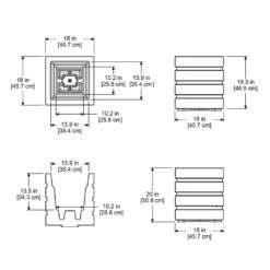 Mayne Freeport 20 In. H X 18 In. W X 18 In. D Polyethylene Planter Graphite Gray 8 Mayne Freeport 20 In. H X 18 In. W X 18 In. D Polyethylene Planter Graphite Gray -ORBIT || ACE || TORO Shop 1d0a1bf9 de44 4c75 bce9 e27c3a7d8965