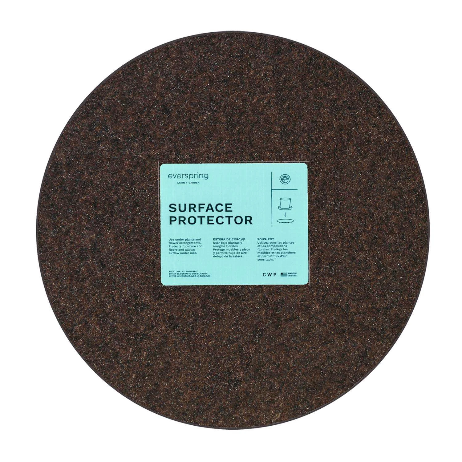 Everspring 0.5 In. H X 14 In. D Fabric Planter Mat Charcoal/Walnut Brown 3 Everspring 0.5 In. H X 14 In. D Fabric Planter Mat Charcoal/Walnut Brown