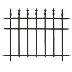 Panacea 36 In. L X 30 In. H Steel Black Garden Fence
