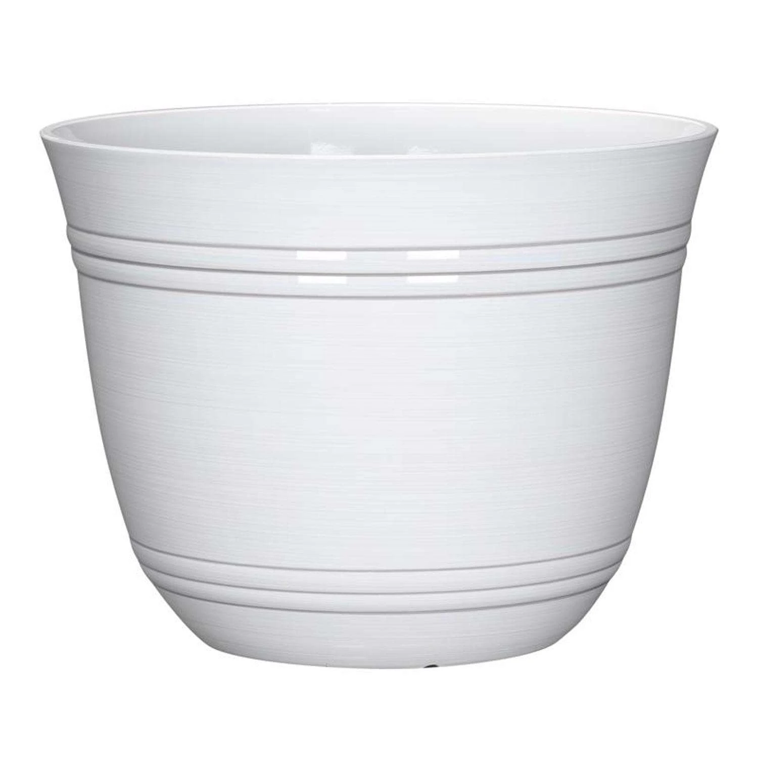 L&G Solutions 11 In. H X 14.5 In. D Polyresin Galileo Planter White 3 L&G Solutions 11 In. H X 14.5 In. D Polyresin Galileo Planter White