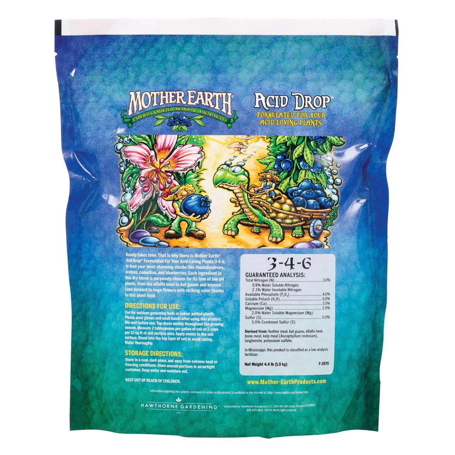 Mother Earth Acid Drop Acid-Loving Plants 3-4-6 Plant Fertilizer 4.4 Lb 4 Mother Earth Acid Drop Acid-Loving Plants 3-4-6 Plant Fertilizer 4.4 Lb - Image 2