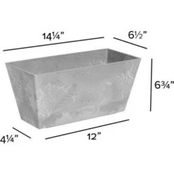 Novelty ArtStone 6.8 In. H X 14.5 In. W X 6.5 In. D Resin Ella Window Box Gray -ORBIT || ACE || TORO Shop 28236b57 1f42 4d2f a333 554b12febb09
