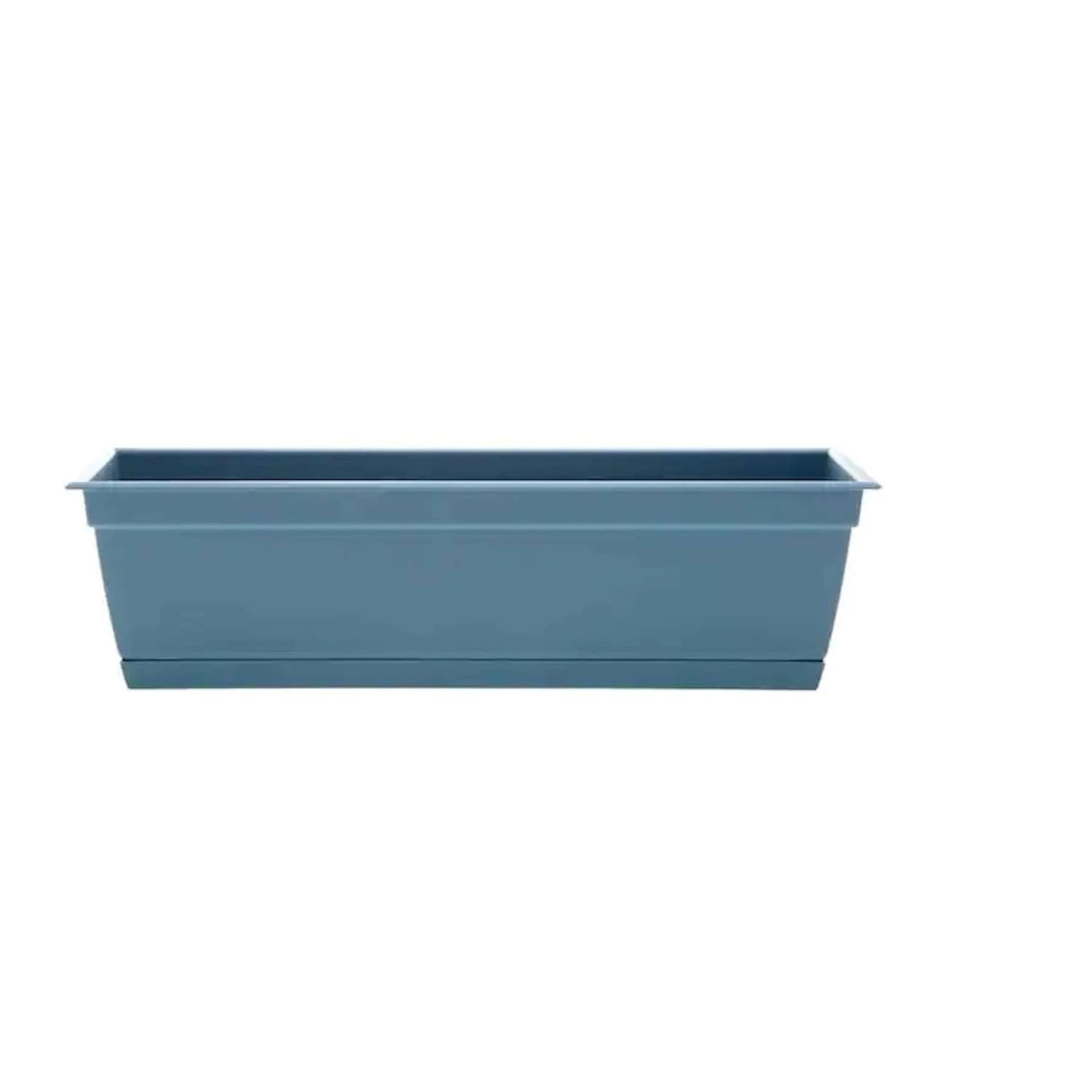 Bloem Dayton 6.87 In. H X 24 In. W Plastic Window Box Ocean Blue 3 Bloem Dayton 6.87 In. H X 24 In. W Plastic Window Box Ocean Blue