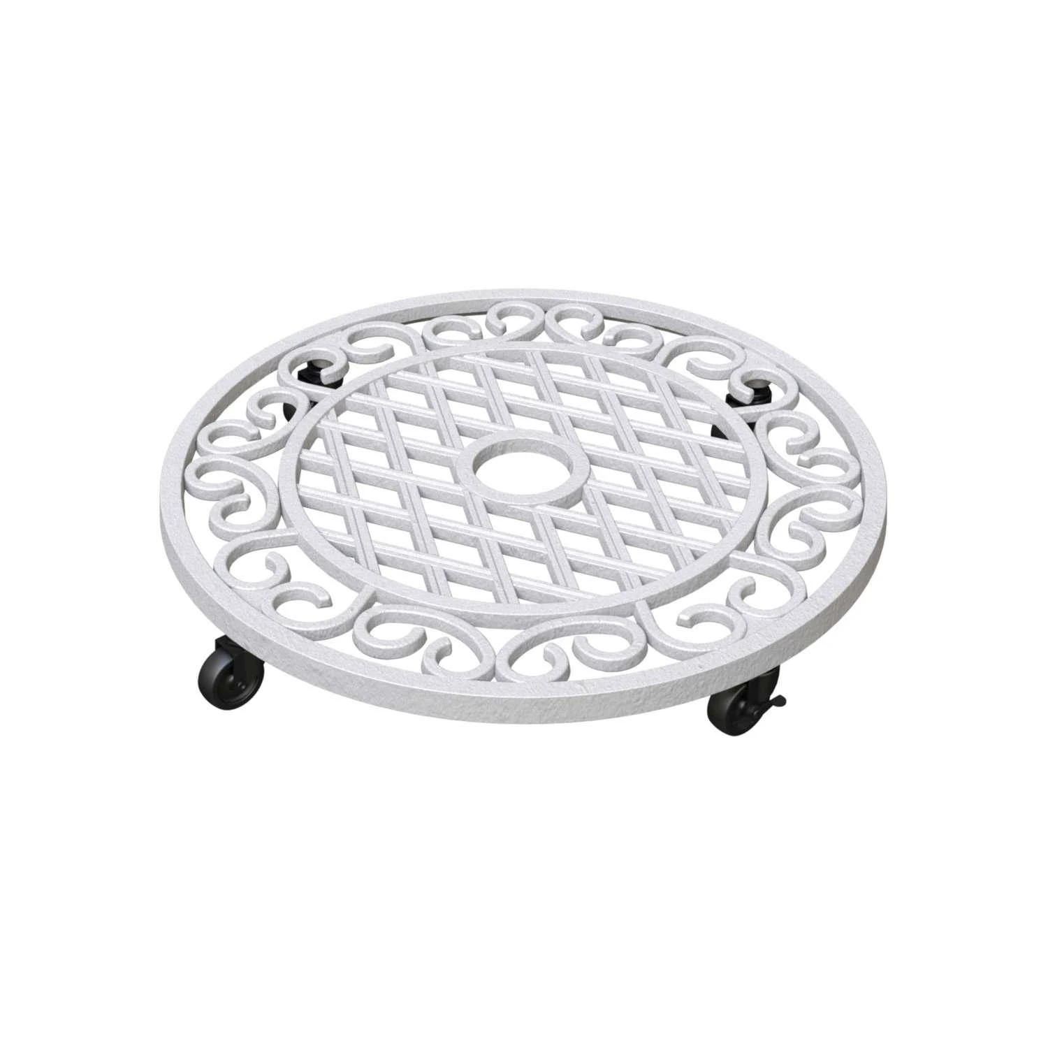 Panacea 3 In. H Assorted Iron Wheeled Plant Stand 3 Panacea 3 In. H Assorted Iron Wheeled Plant Stand