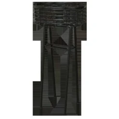 Panacea 24 In. H Black Steel Wire Basket Plant Stand