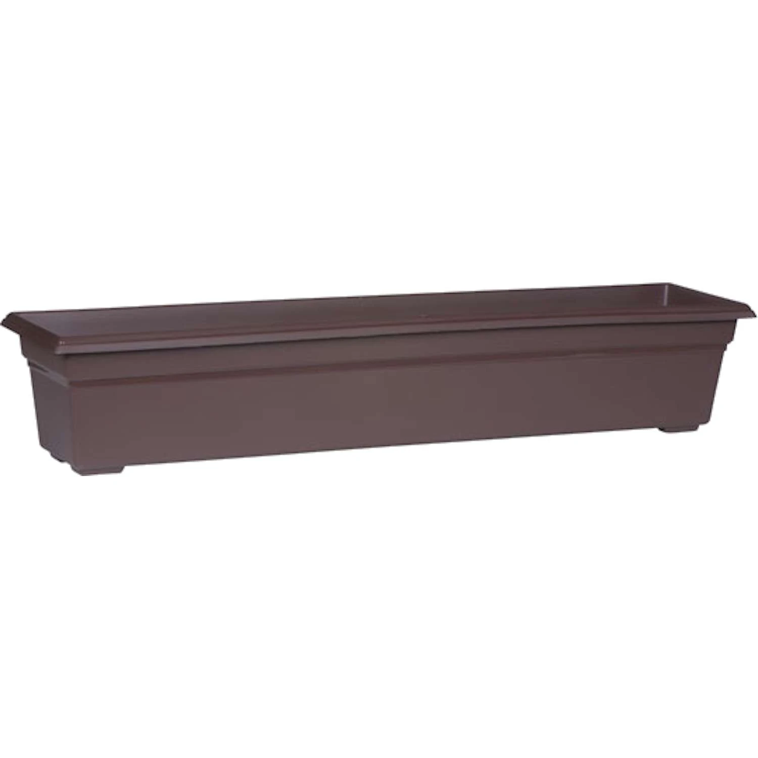 Novelty 6.4 In. H X 35.8 In. W X 8 In. D Plastic Countryside Flowerbox Flower Box Brown 4 Novelty 6.4 In. H X 35.8 In. W X 8 In. D Plastic Countryside Flowerbox Flower Box Brown - Image 2