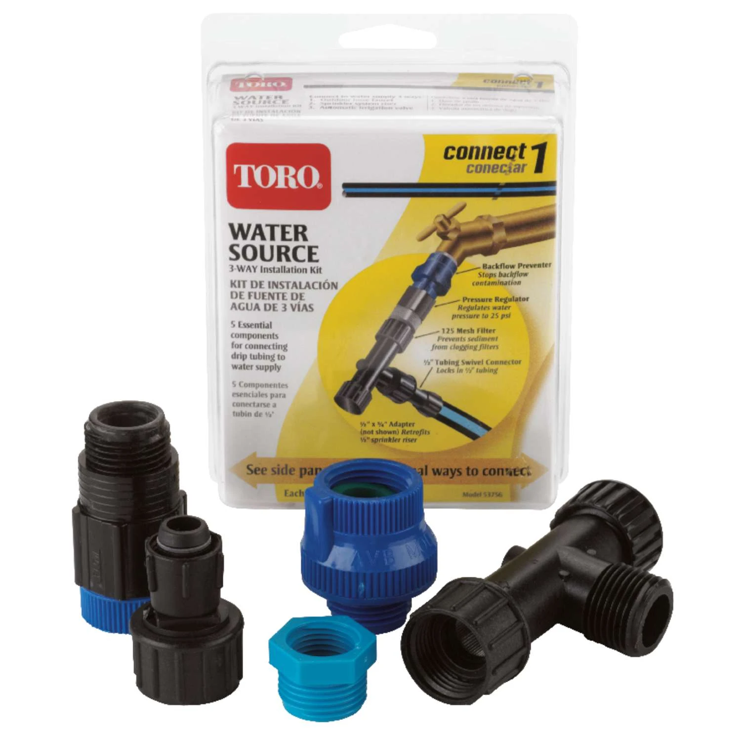 Toro Blue Stripe 1/2 In. Drip Irrigation Connector 5 Pk 3 Toro Blue Stripe 1/2 In. Drip Irrigation Connector 5 Pk
