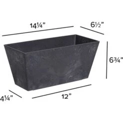 Novelty ArtStone 6.8 In. H X 14.5 In. W X 6.5 In. D Resin Ella Window Box Black -ORBIT || ACE || TORO Shop 3226e8e3 0ccf 4ed4 903d 63c43c59a053