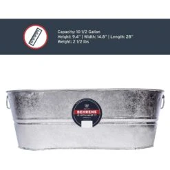 Behrens 10.5 Gal Steel Tub Oval -ORBIT || ACE || TORO Shop 32b6b3d9 b39c 476a b873 0bbacd5b52dd