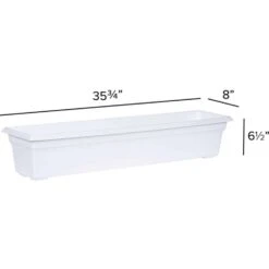 Novelty 6.5 In. H X 8 In. W X 36 In. D X 36 In. D Plastic Countryside Flower Box White -ORBIT || ACE || TORO Shop 35fded71 1781 4552 af9f 45038943d1e9