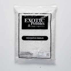 Exotic White Stone Deco Pebbles 20 Lb