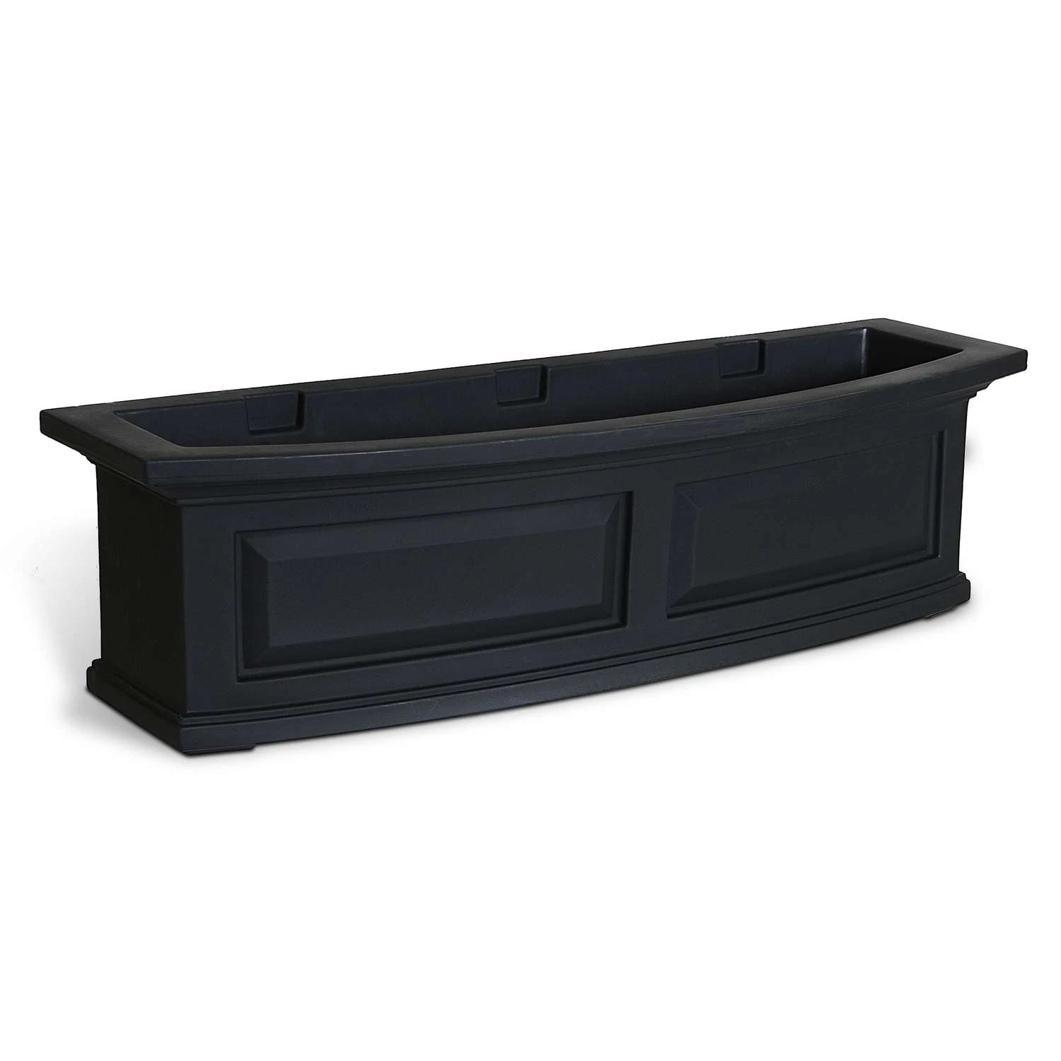 Mayne Nantucket 10 In. H X 11.5 In. W X 36 In. D Plastic Window Box Black 4 Mayne Nantucket 10 In. H X 11.5 In. W X 36 In. D Plastic Window Box Black - Image 2