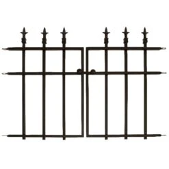 Panacea 37 In. L X 27 In. H Steel Black Garden Fence