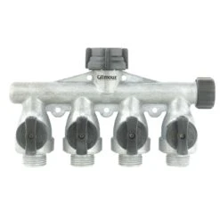 Gilmour 5/8 In. Metal Threaded Male 4-Way Shut-off Valve