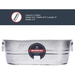 Behrens 4 Gal Steel Tub Oval 21 Behrens 4 Gal Steel Tub Oval -ORBIT || ACE || TORO Shop 3ed33f04 7ffc 4145 8233 df2ffac69005