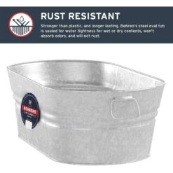 Behrens 2 Gal Steel Tub Oval -ORBIT || ACE || TORO Shop 403ebde6 f553 4bb0 a696 38fec230a5bb