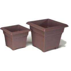 Novelty 13 In. H X 14 In. W X 14 In. D Plastic Countryside Tub Patio Planter Brown -ORBIT || ACE || TORO Shop 4096862e cd59 47b4 86ff 1942adac1be4