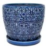 Trendspot Mediterranean 8.5 In. H X 10 In. W X 10 In. D X 10 In. D Ceramic Planter Blue -ORBIT || ACE || TORO Shop 40a4b24b c989 496b ab41 b5cc0fef46df