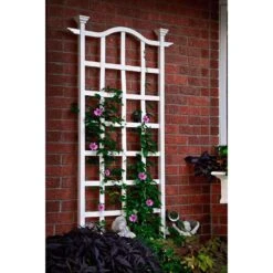 Vita London 79.25 In. H White Vinyl Garden Trellis