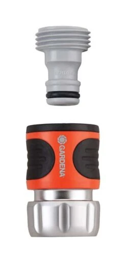 Gardena 5/8 & 1/2 In. Nylon/ABS Threaded Male Quick Connector Hose Set