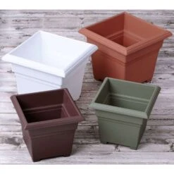 Novelty 13 In. H X 14 In. W X 14 In. D Plastic Countryside Tub Patio Planter Brown -ORBIT || ACE || TORO Shop 4210be62 580a 4cb4 8df5 c1a0055f1458