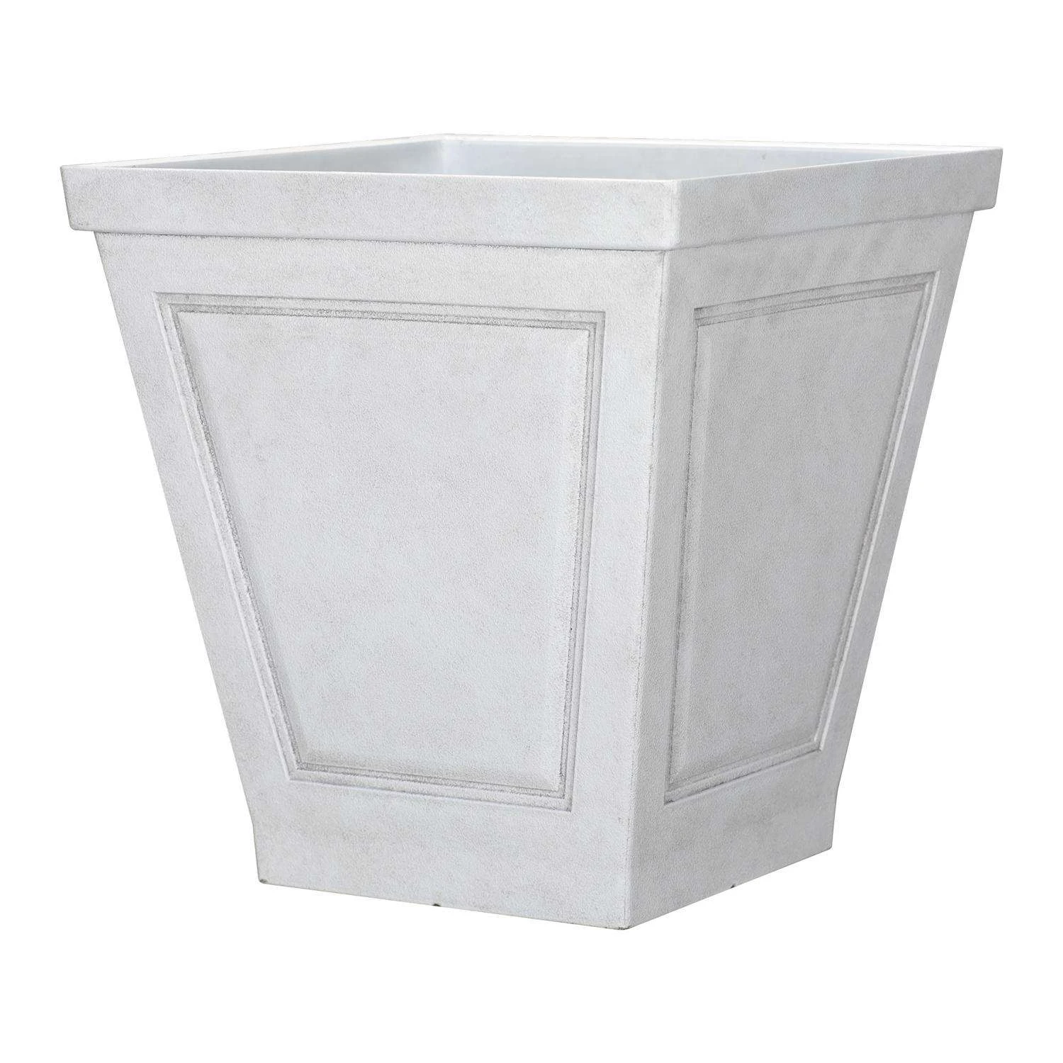 L&G Solutions 16.7 In. H X 16 In. D Polyresin New England Planter White 3 L&G Solutions 16.7 In. H X 16 In. D Polyresin New England Planter White