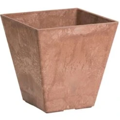 Novelty ArtStone 8 In. H X 7.8 In. W X 7.8 In. D Resin Ella Planter Rust