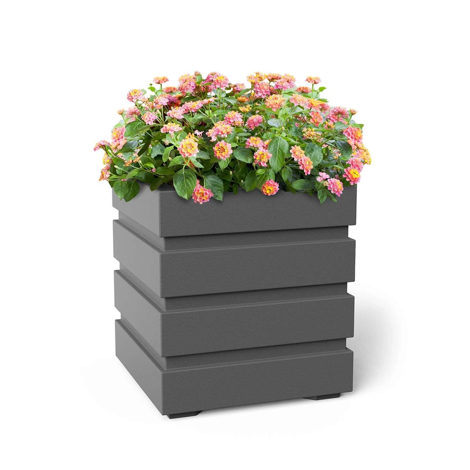 Mayne Freeport 20 In. H X 18 In. W X 18 In. D Polyethylene Planter Graphite Gray 3 Mayne Freeport 20 In. H X 18 In. W X 18 In. D Polyethylene Planter Graphite Gray