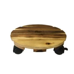 Avera Products 3.25 In. H X 12 In. W X 12 In. D Wood Traditional Plant Caddy Natural